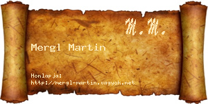 Mergl Martin névjegykártya